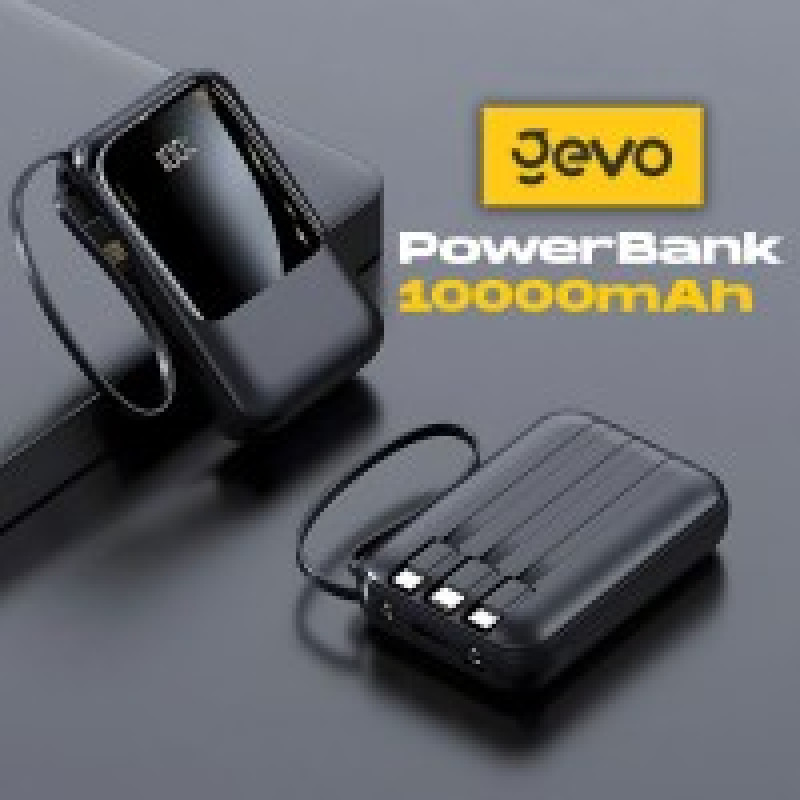 Batterie Externe Powerbank Gevo P40 10000mAh 4 Câbles