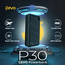 Batterie Externe Powerbank Gevo P30 20000mAh Fast Charge