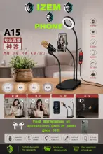 Support Vlogging A15 Ring Light & Micro avec Batterie